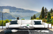 3D Mountain Forest Nature Landscape Wall Mural Wallpaper LQH 442- Jess Art Decoration