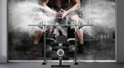 3D Men Arm Gym White Powder Wall Mural Wallpaper GD 2961- Jess Art Decoration