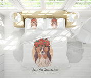 3D White Dog Quilt Cover Set Bedding Set Duvet Cover Pillowcases SF122- Jess Art Decoration