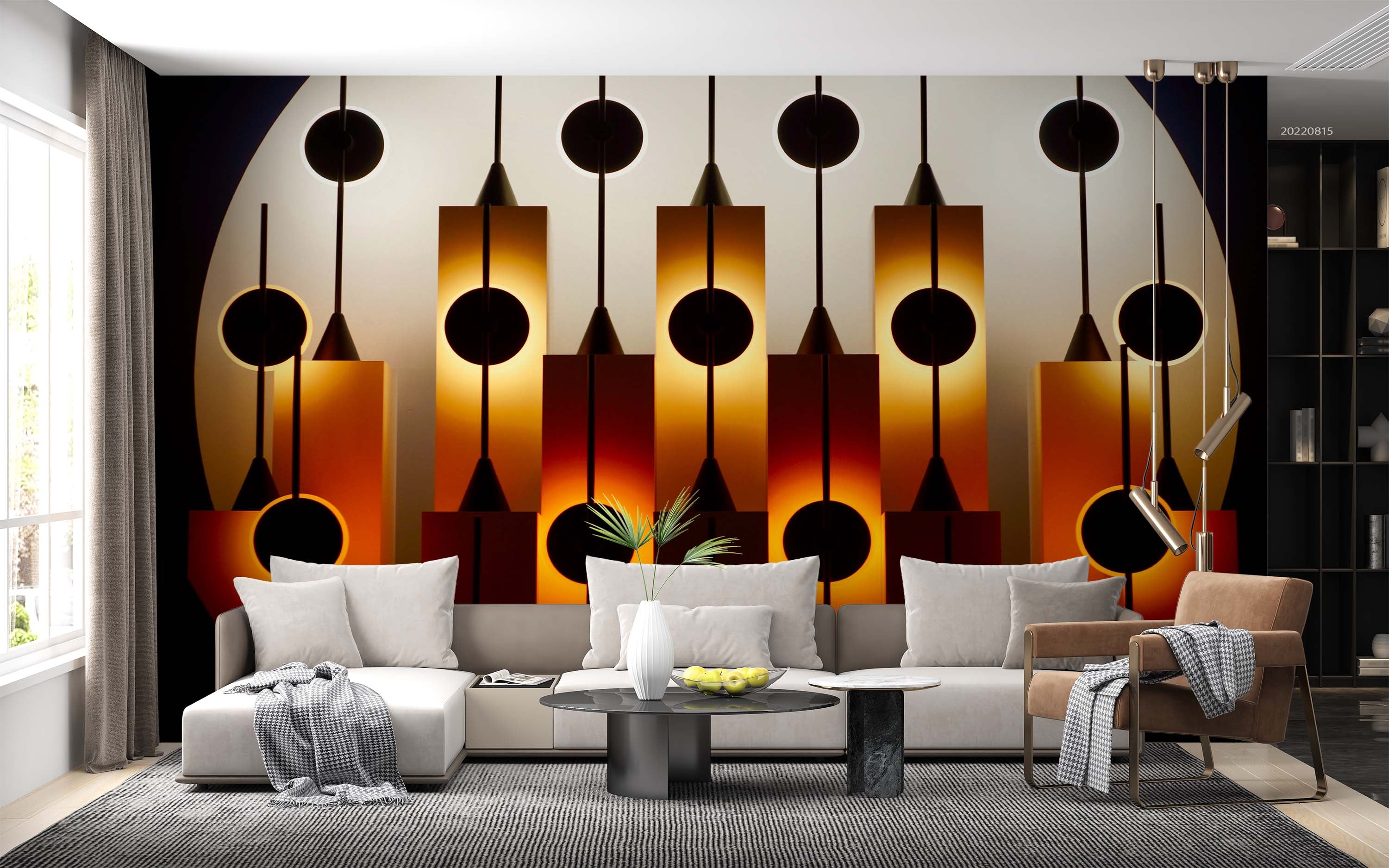 3D Abstract Art Geometry Lighting Wall Mural Wallpaper GD 2840- Jess Art Decoration