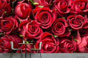 3D Red Rose Floral Wall Mural Wallpaper LQH 51- Jess Art Decoration