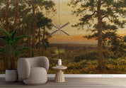 3D Sunset Sky Forest Landscape Wall Mural Wallpaper LQH 656- Jess Art Decoration