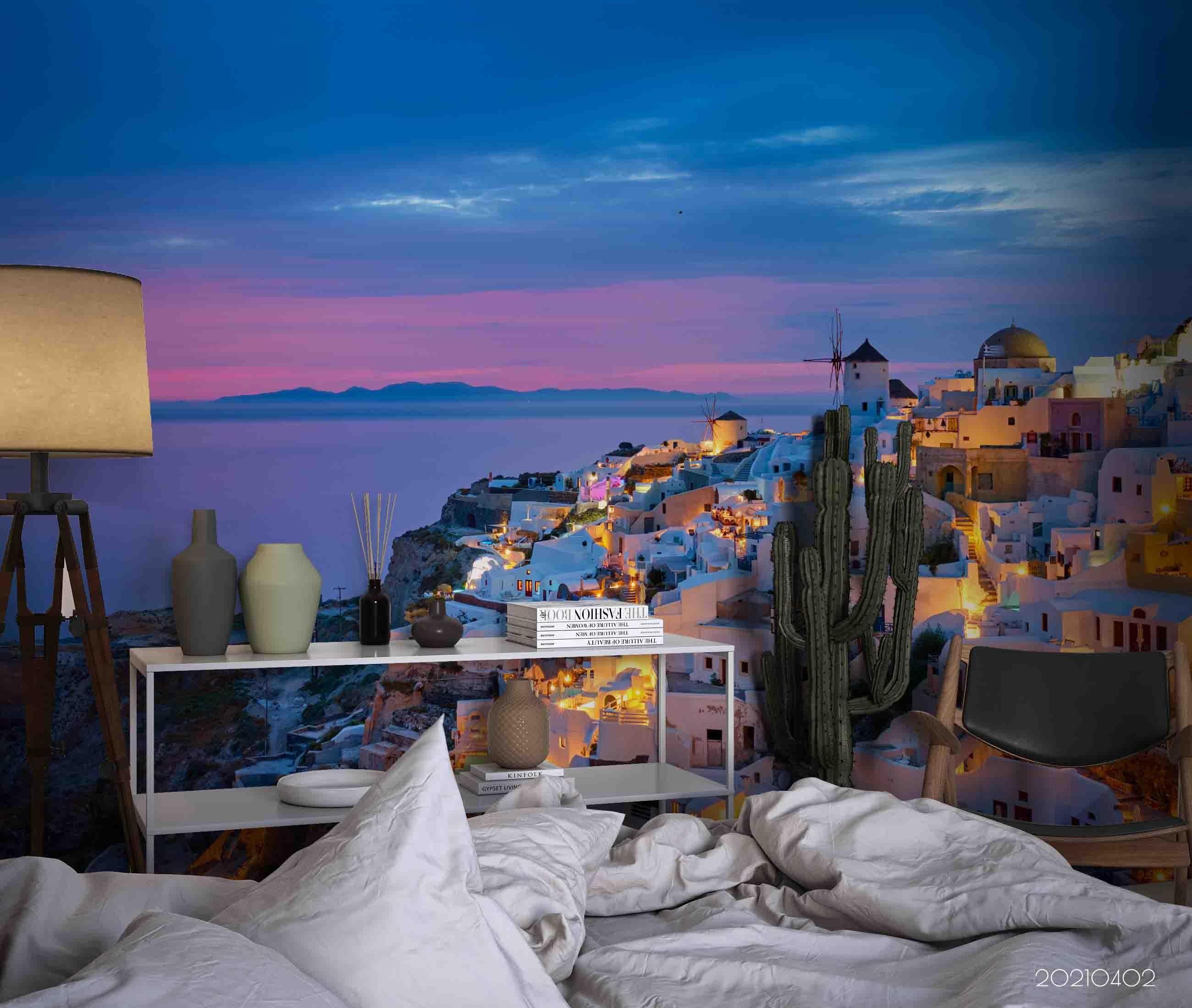 3D Aegean Landscape Wall Mural Wallpaper LQH 97- Jess Art Decoration
