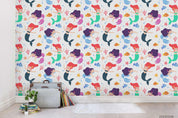 3D Hand Drawn Colored Mermaid Wall Mural Wallpaper LQH 283- Jess Art Decoration