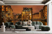 3D Water City Night View Wall Mural Wallpaper SWW4202- Jess Art Decoration