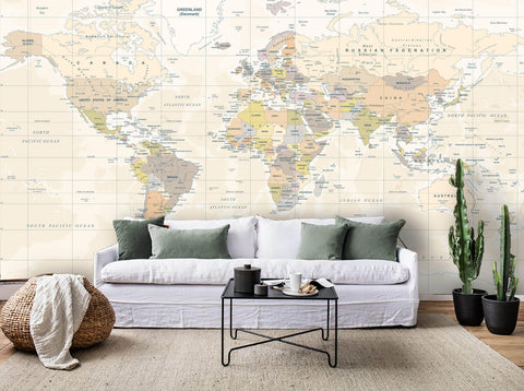 3D World Map Wall Mural Wallpaper 73- Jess Art Decoration