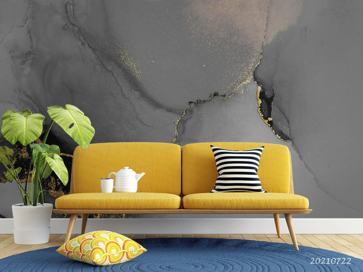 3D Watercolor Grey Marble Wall Mural Wallpaper LQH 7- Jess Art Decoration