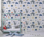 3D Boho Cat Pattern Seamless Wall Mural Wallpaper SWW4909- Jess Art Decoration