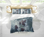 3D Sea Wave Rock Quilt Cover Set Bedding Set Duvet Cover Pillowcases 150- Jess Art Decoration