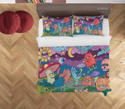 3D Abstract Color Monster Graffiti Quilt Cover Set Bedding Set Duvet Cover Pillowcases 17- Jess Art Decoration