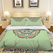3D Abstract Green Floral Quilt Cover Set Bedding Set Duvet Cover Pillowcases 305- Jess Art Decoration