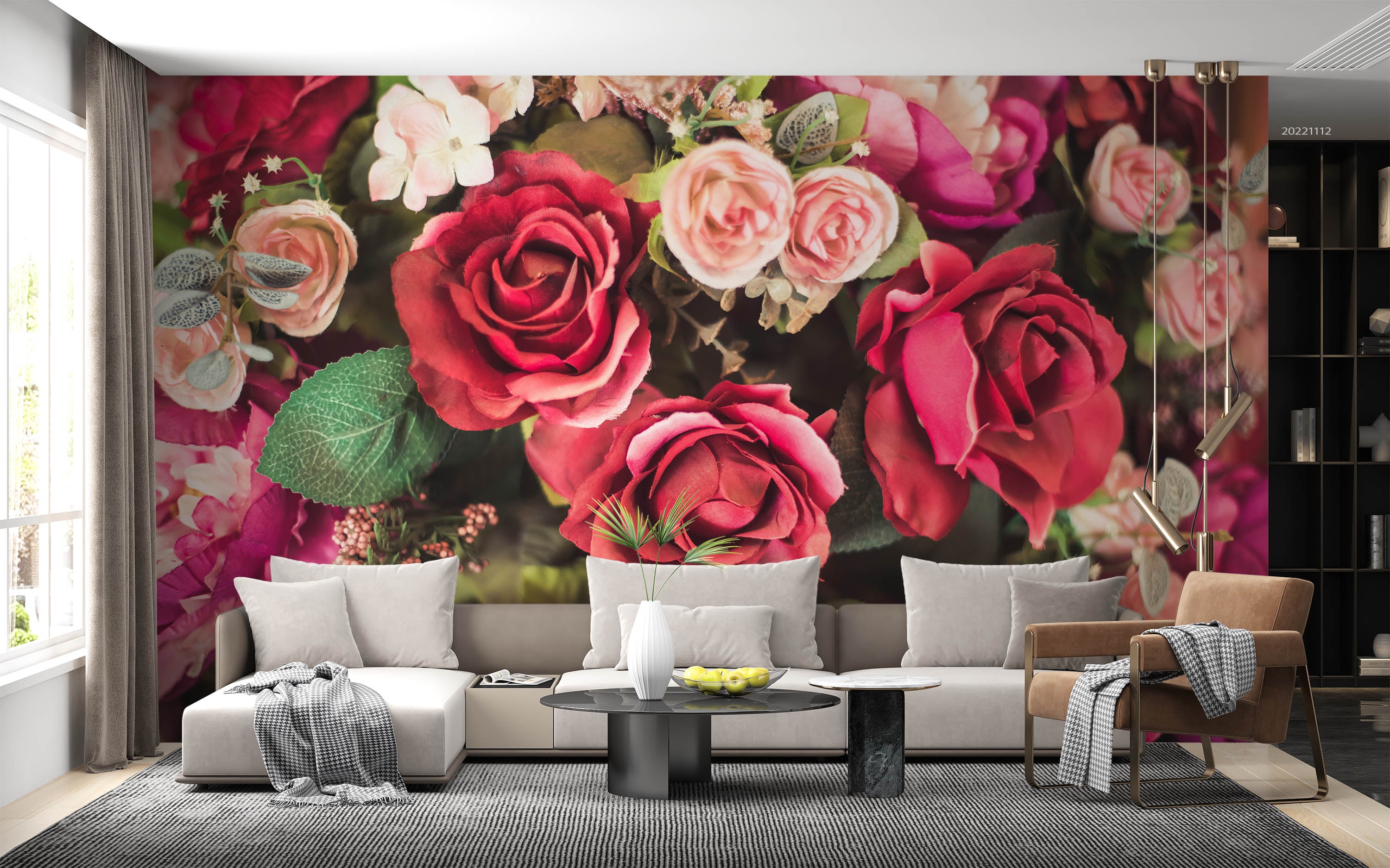 3D Vintage Bouquet Colorful Roses Wall Mural Wallpaper GD 2141- Jess Art Decoration