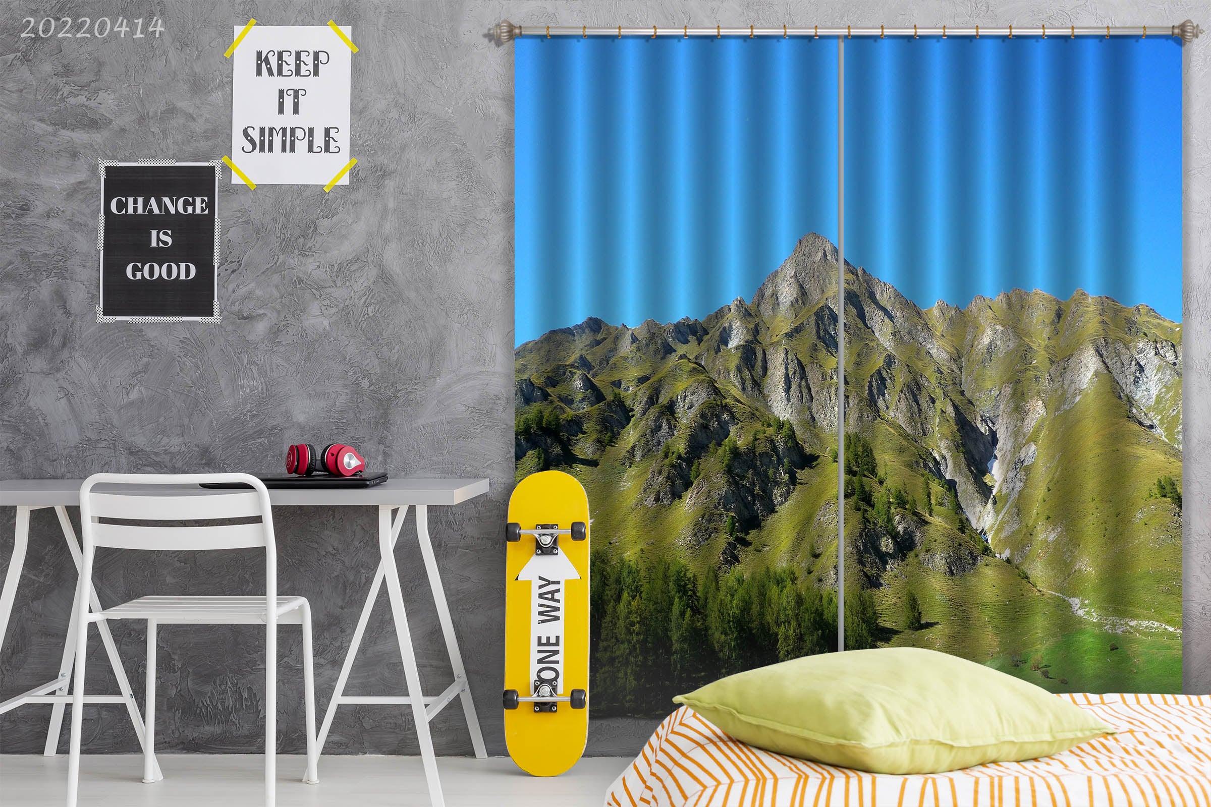 3D Landscape Nature Forest Wilderness Mountain Curtains and Drapes GD 4098- Jess Art Decoration