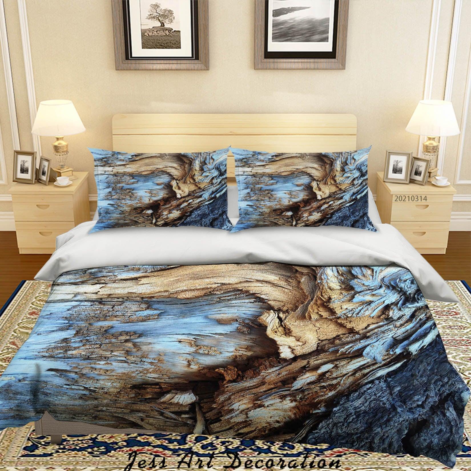 3D Abstract Blue Marble Pattern Quilt Cover Set Bedding Set Duvet Cover Pillowcases 126- Jess Art Decoration