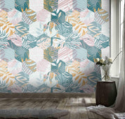 3D Hexagon Leaves Honeycomb Wall Mural Wallpaper 166- Jess Art Decoration