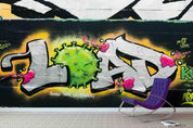 3D Abstract Colored Street Graffiti Wall Mural Wallpaper LQH 204- Jess Art Decoration