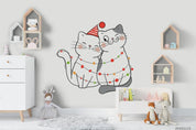 3D Cartoon Animal Cat Christmas Wall Mural Wallpaper LQH 59- Jess Art Decoration