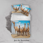 3D Camels India Meadow Quilt Cover Set Bedding Set Duvet Cover Pillowcases WJ 1912- Jess Art Decoration