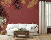 3D Vintage Christmas Background Wall Mural Wallpaper GD 2023- Jess Art Decoration