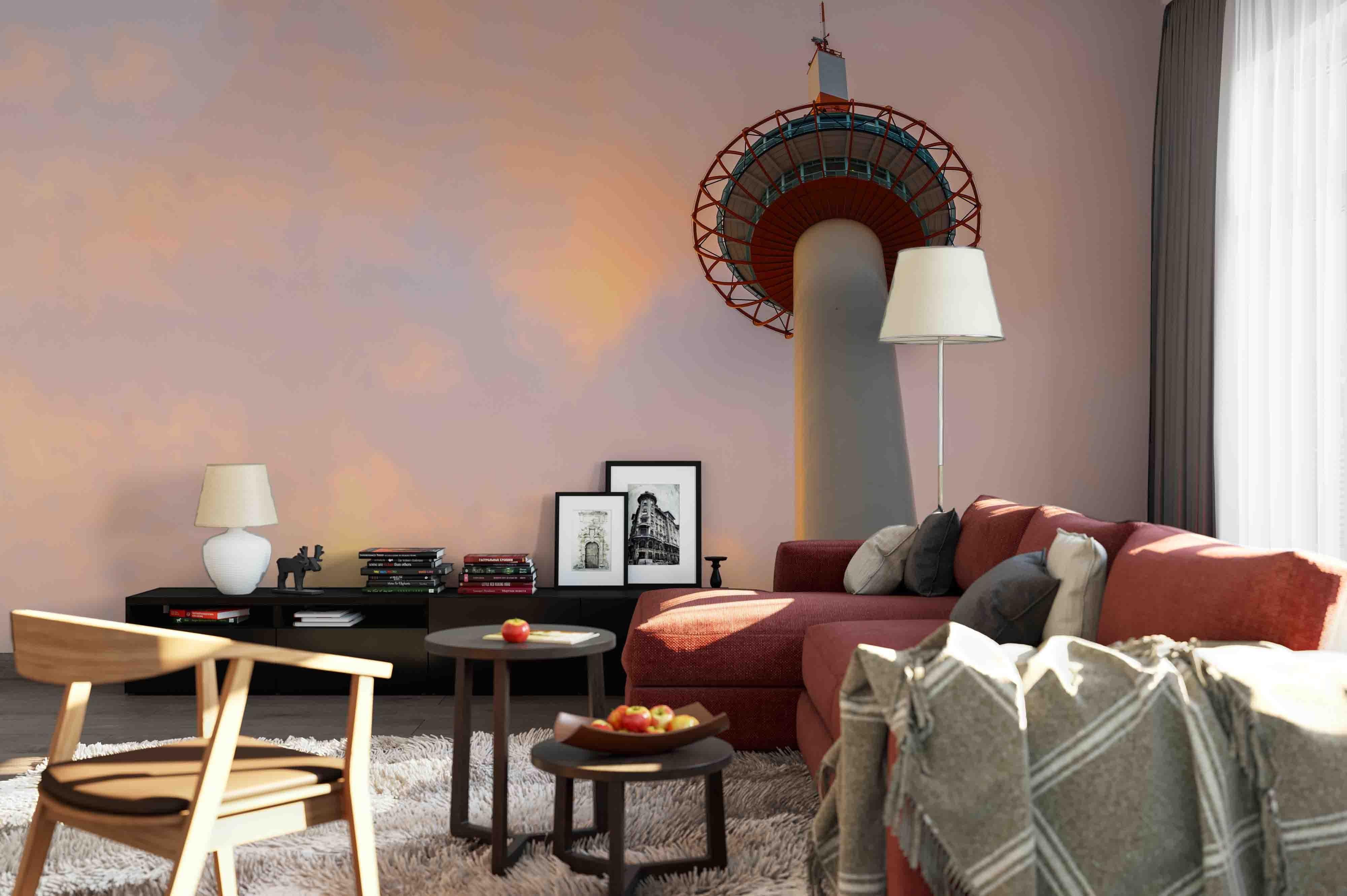3D japan kyoto tower filtered image processed vintage effect wall mural wallpaper 45- Jess Art Decoration