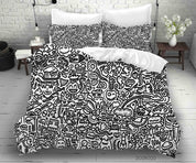 3D Abstract Illustration Art Graffiti Quilt Cover Set Bedding Set Duvet Cover Pillowcases 55- Jess Art Decoration