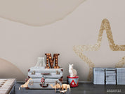 3D Abstract Golden Star Wall Mural Wallpaper LQH 113- Jess Art Decoration