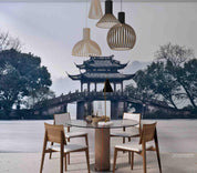 3D Chinese Architecture Landscape Wall Mural Wallpaper LQH 306- Jess Art Decoration