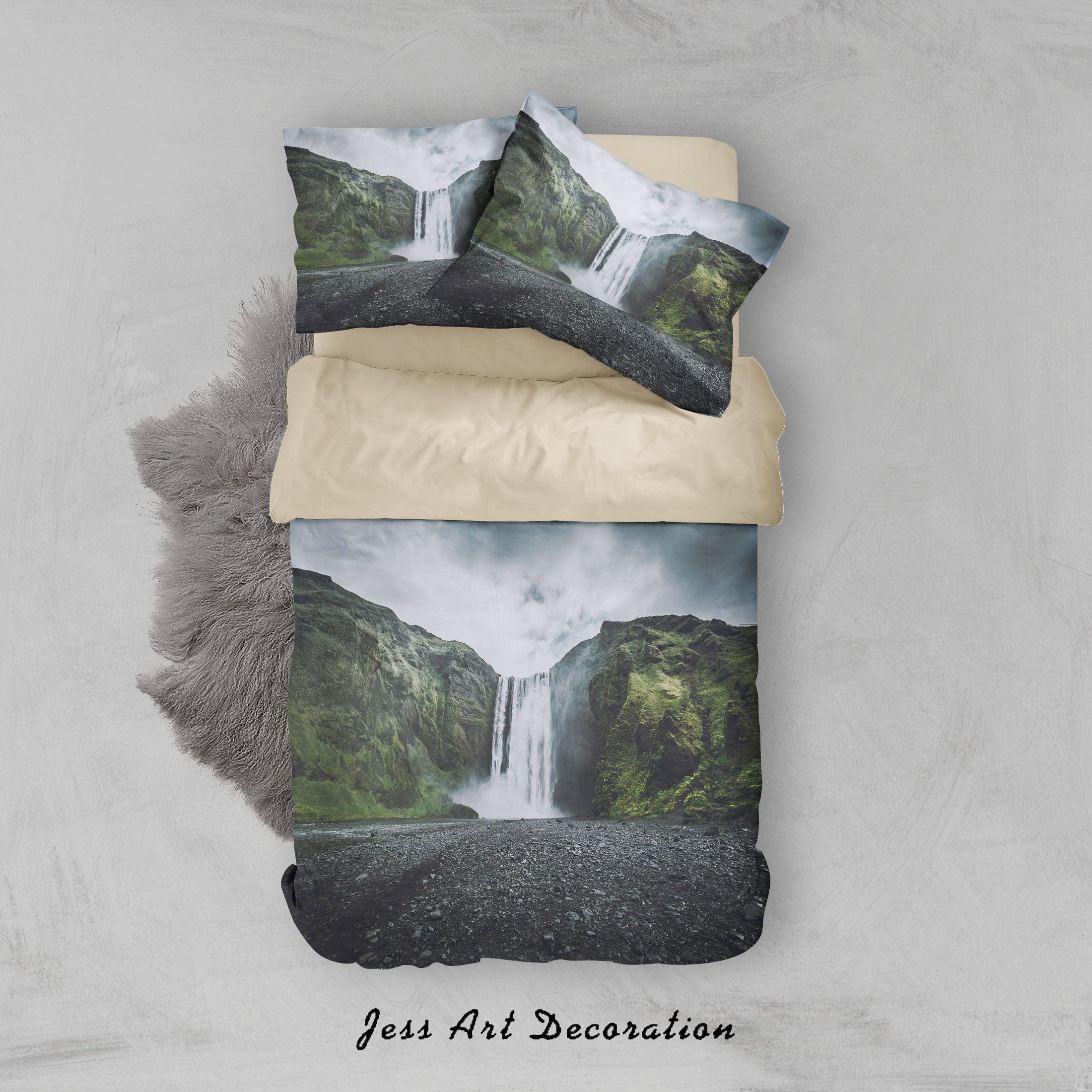 3D Waterfall Quilt Cover Set Bedding Set Duvet Cover Pillowcases SF34- Jess Art Decoration