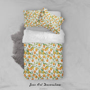 3D Orange Fruity Plant Quilt Cover Set Bedding Set Duvet Cover Pillowcases LXL- Jess Art Decoration