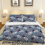 3D Plant Leaves Flower Pattern Quilt Cover Set Bedding Set Duvet Cover Pillowcases WJ 9003- Jess Art Decoration