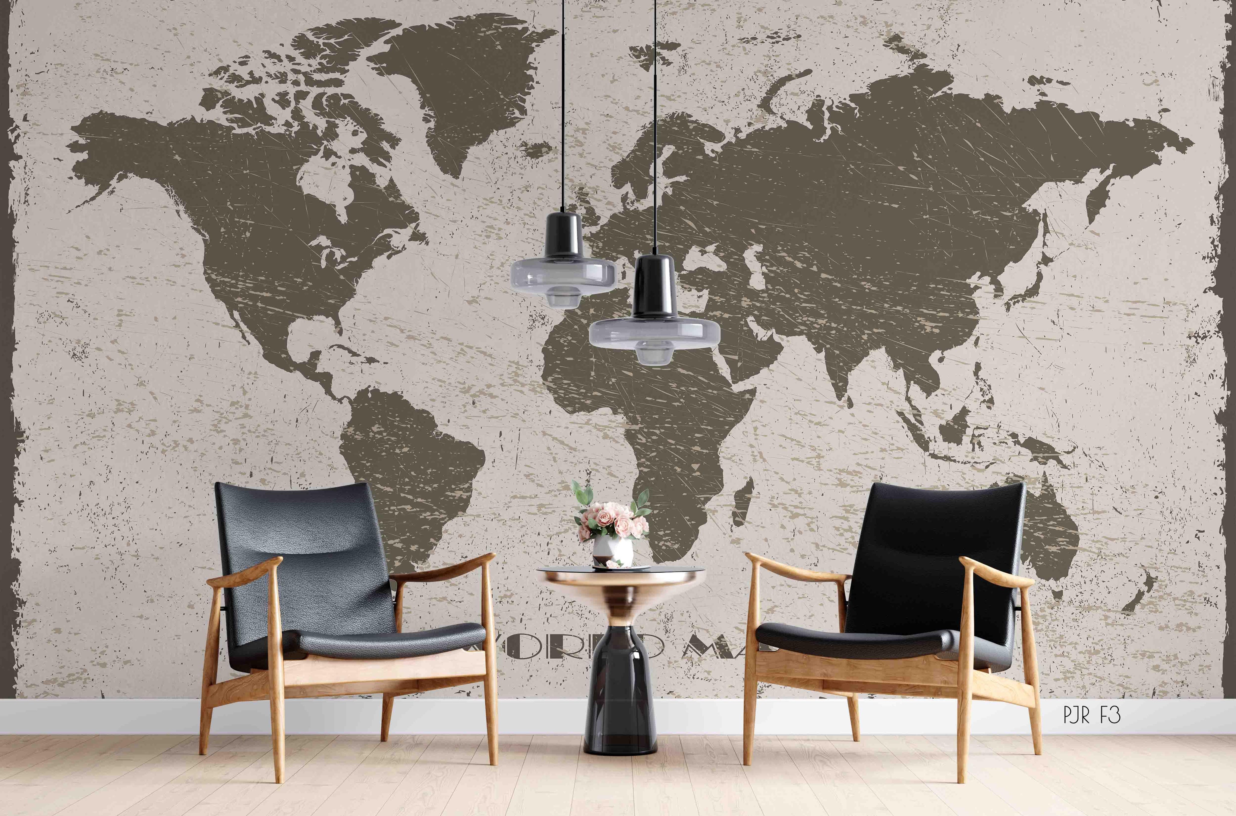 3D Crack Texture World Map Wall Mural Wallpaper LXL 224- Jess Art Decoration