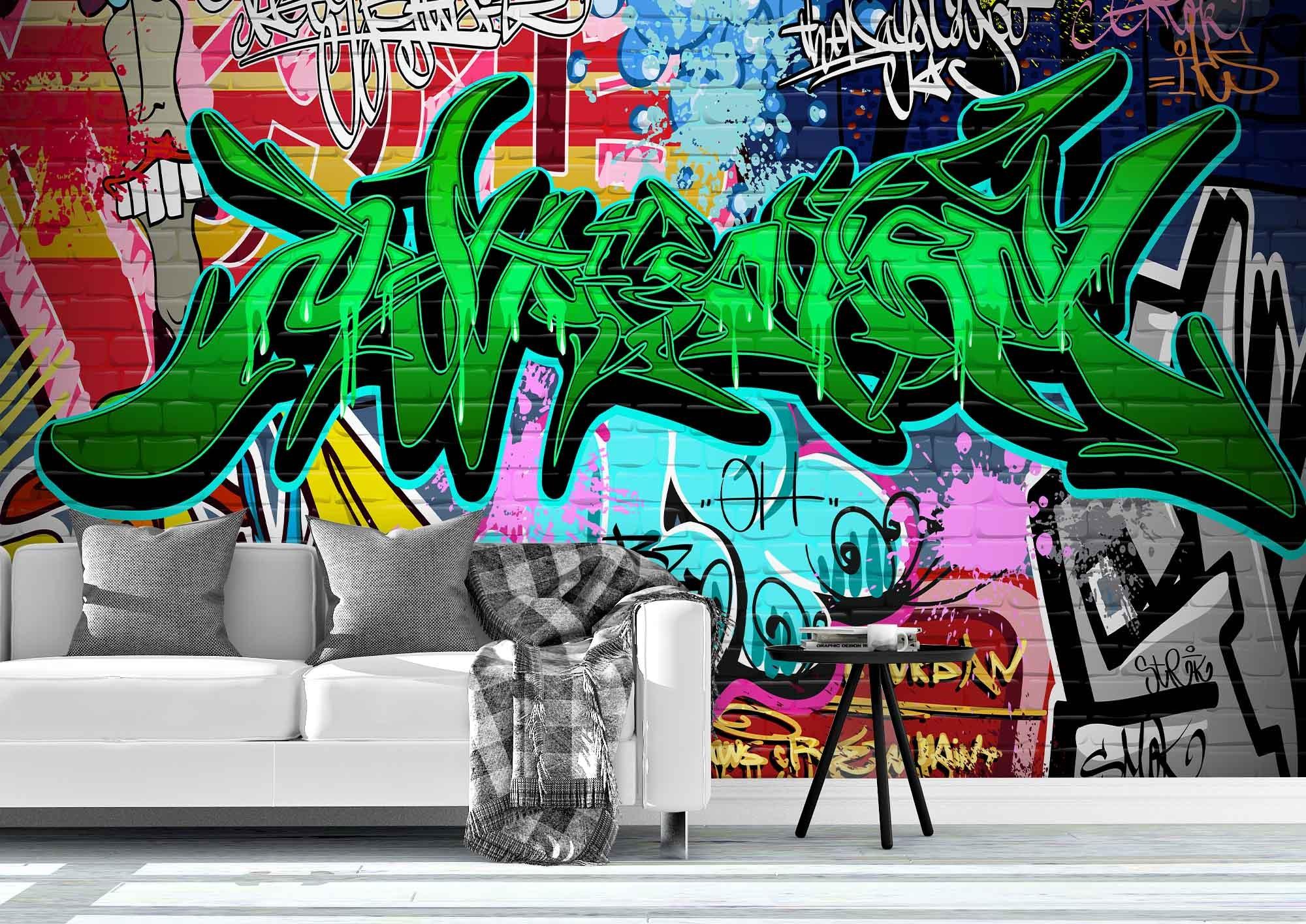3D Graffiti Wall Mural Wallpaper 248- Jess Art Decoration