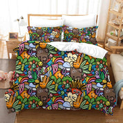 3D Abstract Monster Artistic Graffiti Quilt Cover Set Bedding Set Duvet Cover Pillowcases 73- Jess Art Decoration