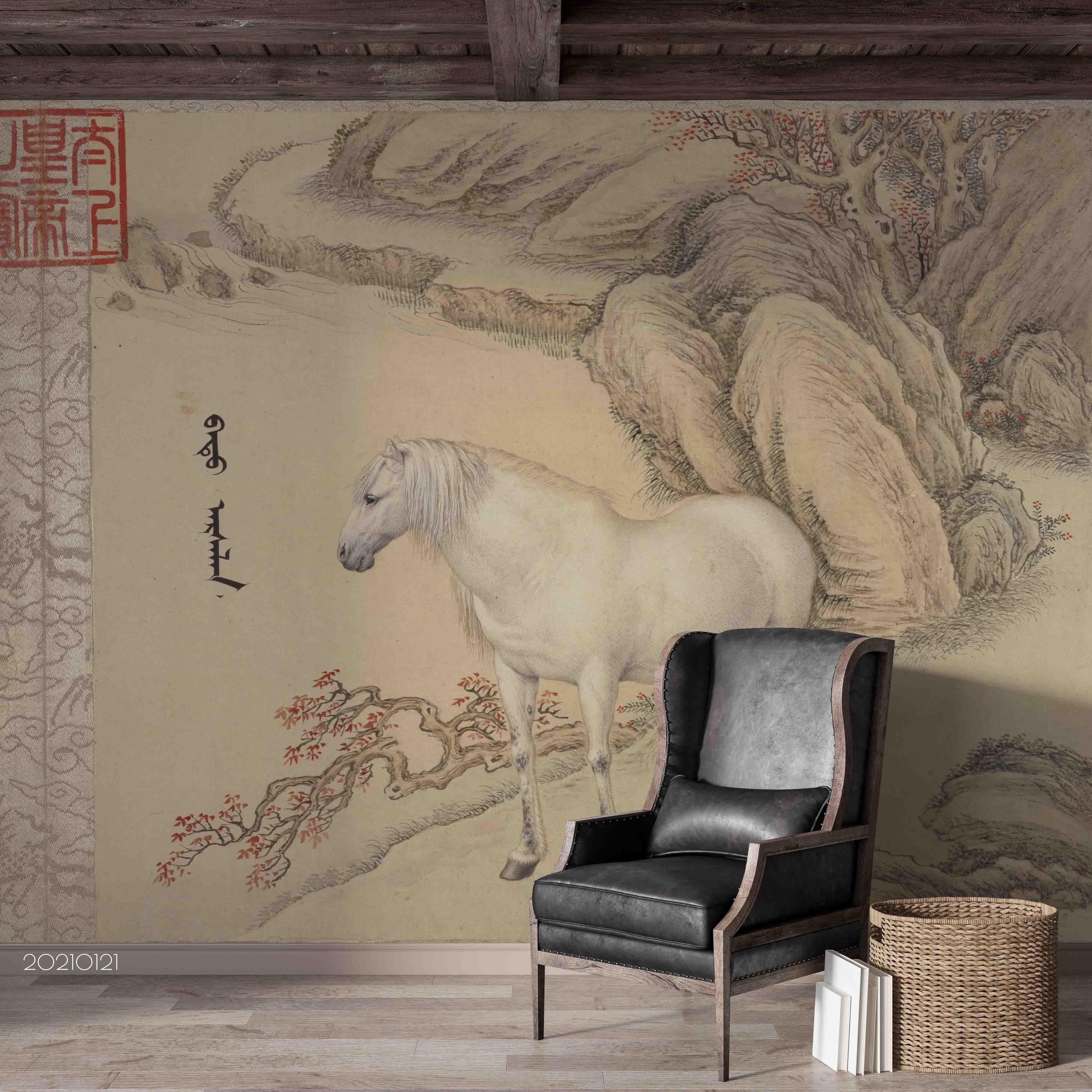 3D Traditional Chinese Painting Wall Mural Wallpaper LQH 86- Jess Art Decoration