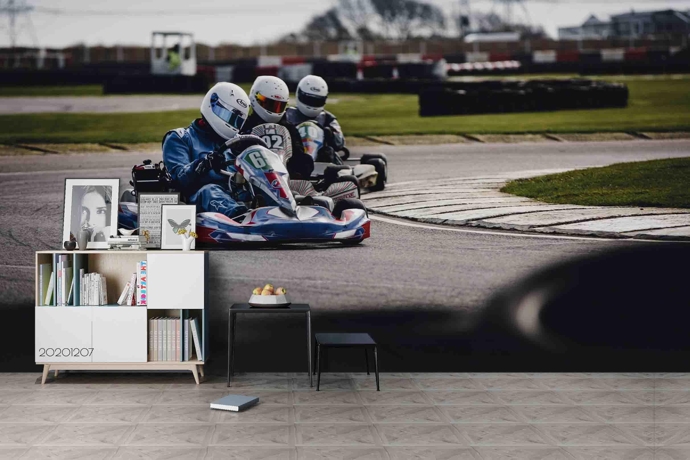 3D Racing Car Track Vehicle Driver Background Wall Mural Wallpaper LXL- Jess Art Decoration