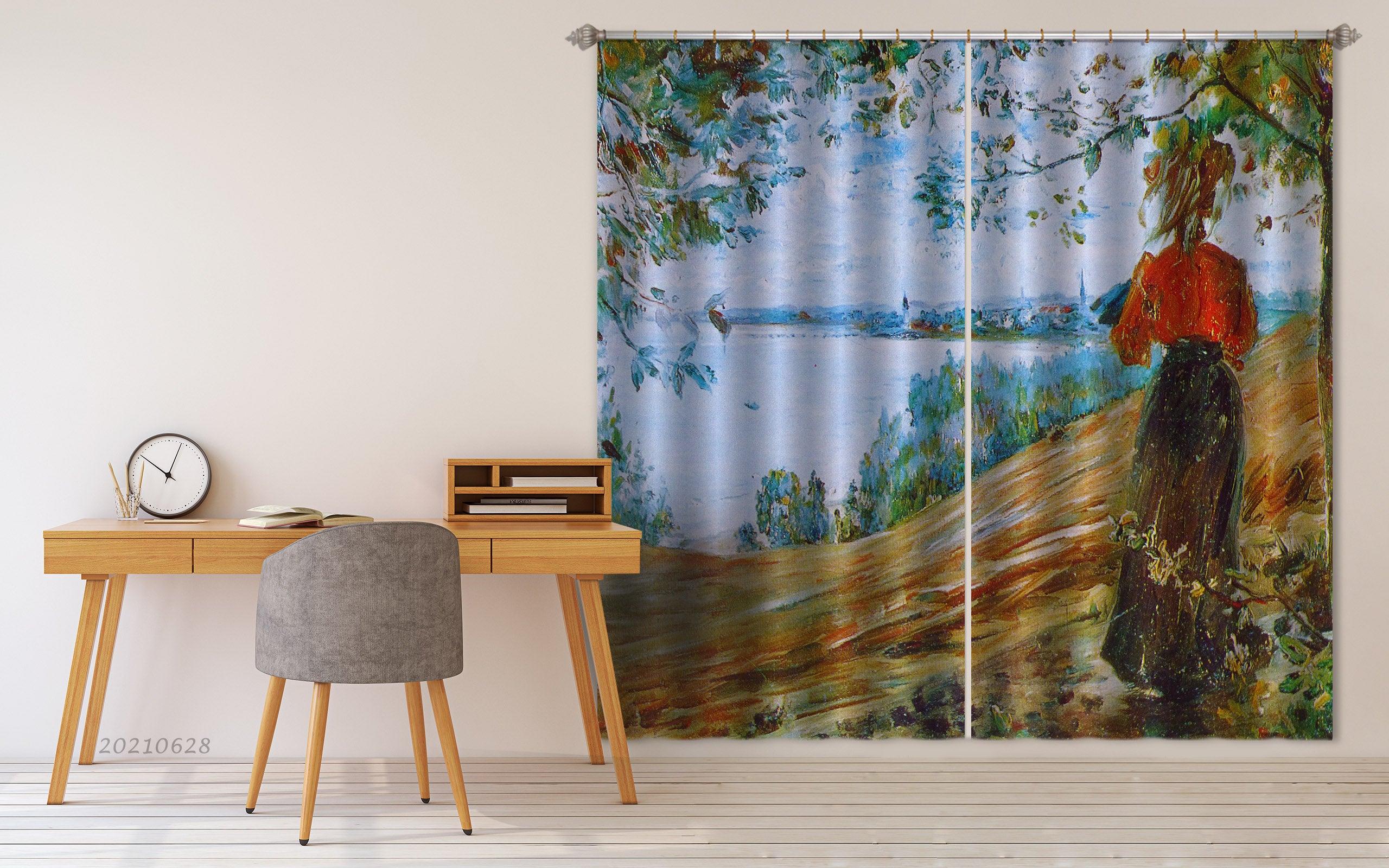 3D Landscape Oil Painting Curtains and Drapes LQH 24- Jess Art Decoration