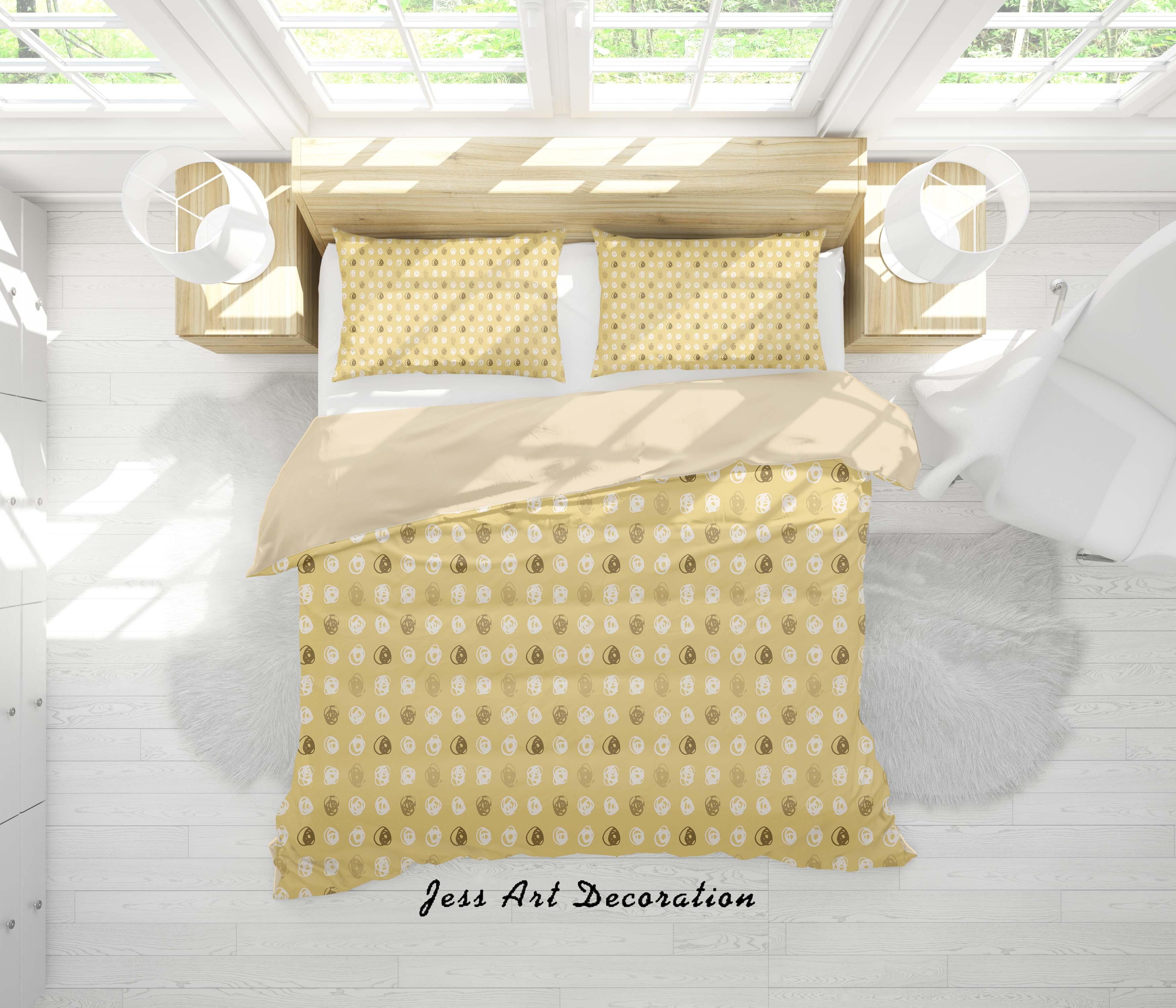 3D Yellow Scribble Quilt Cover Set Bedding Set Duvet Cover Pillowcases SF15- Jess Art Decoration