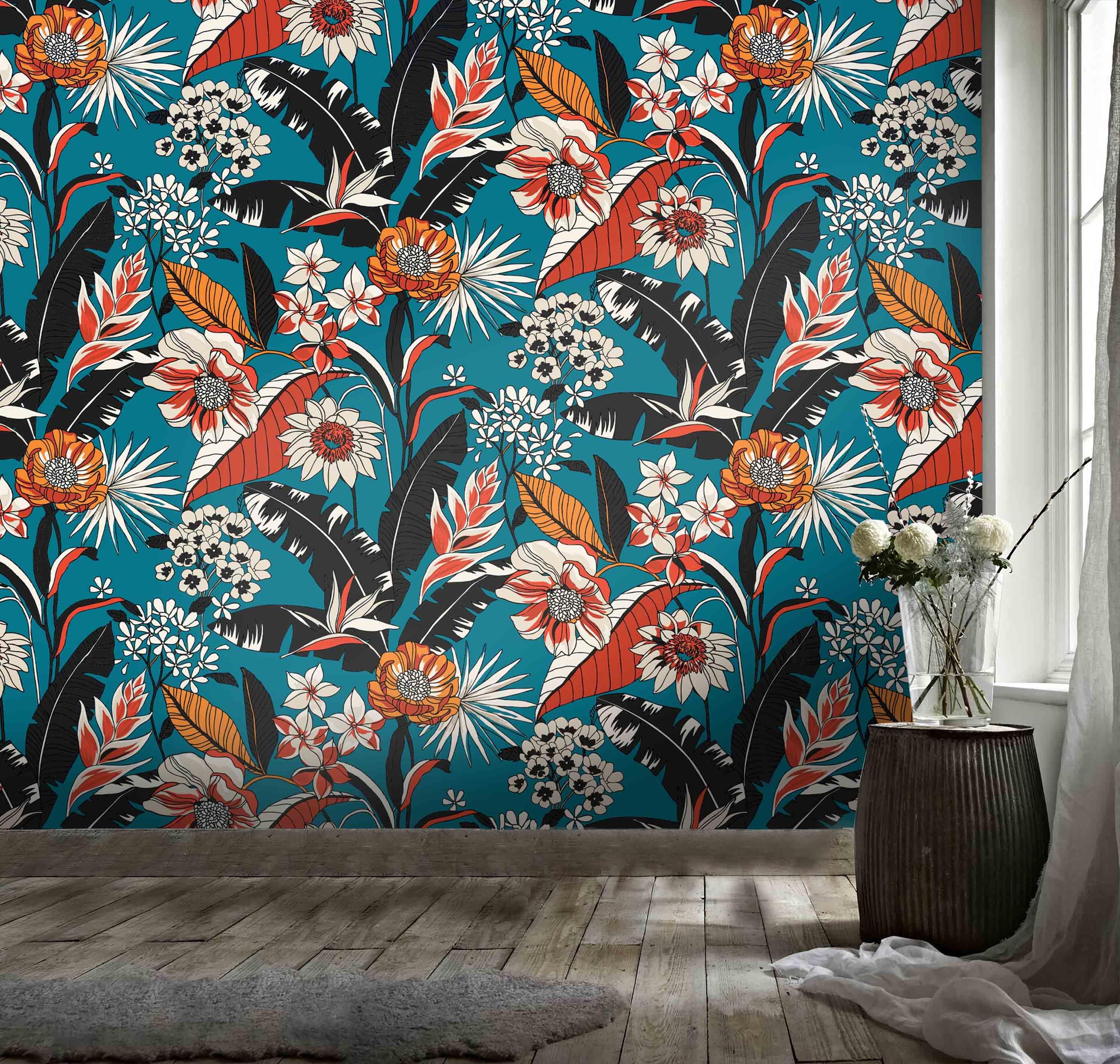 3D Floral Leaves Wall Mural Wallpaper 87- Jess Art Decoration