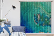 3D Wave Underwater Life Island Curtains and Drapes GD 2940- Jess Art Decoration