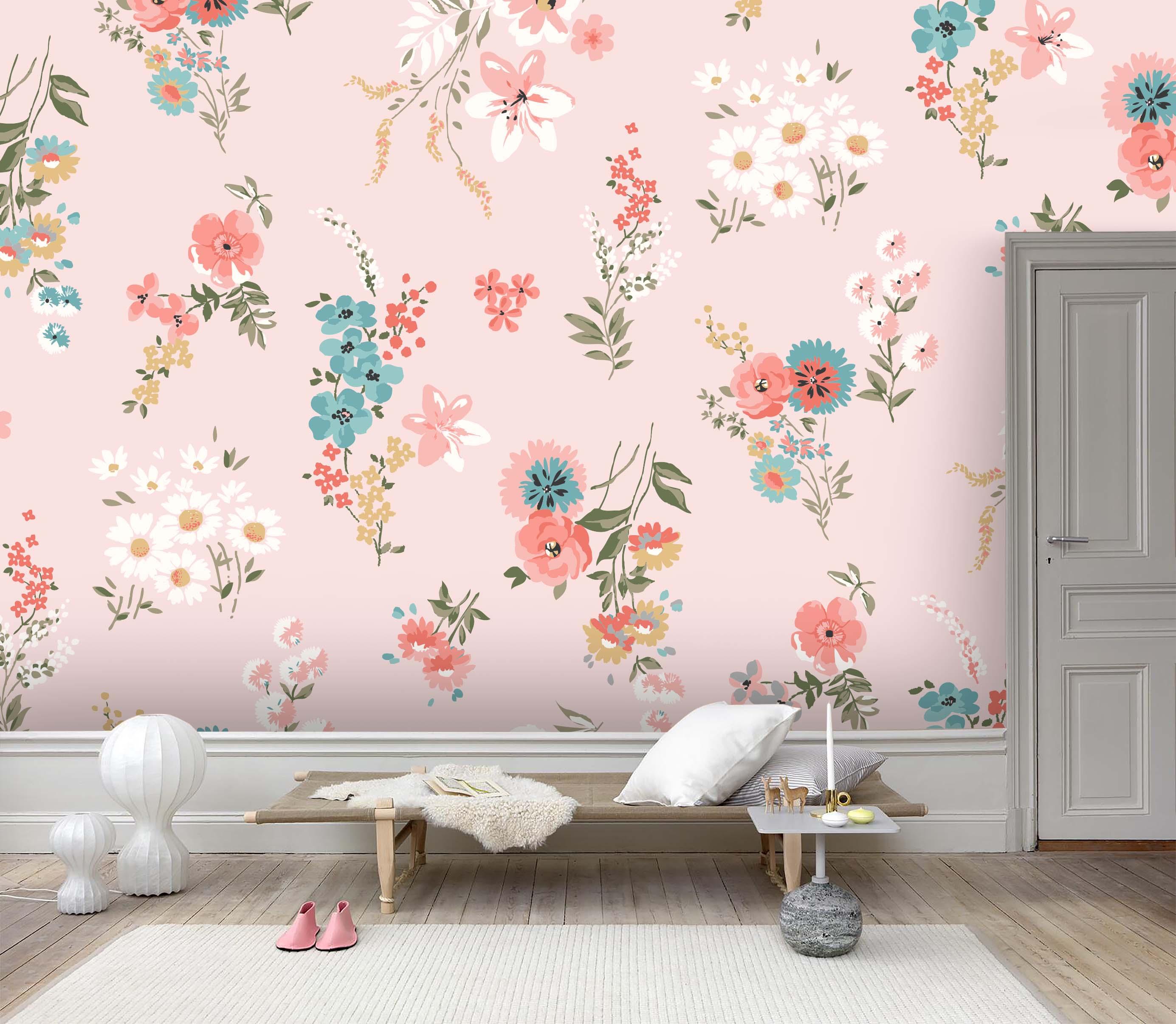 3D Colorful Flowers Wall Mural Wallpaper 60- Jess Art Decoration