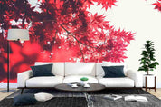 3D Red Maple Leaves Wall Mural Wallpaper SWW3983- Jess Art Decoration