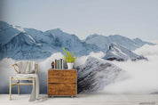 3D Sky Snow Mountain White Cloud Wall Building Wall Mural Wallpaper LQH 786- Jess Art Decoration