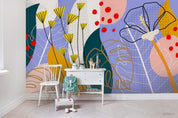 3D Abstract Colored Leaves Wall Mural Wallpaper A140 LQH- Jess Art Decoration