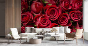 3D Red Rose Floral Wall Mural Wallpaper LQH 333- Jess Art Decoration