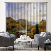 3D Nature Landscape Oil Painting Curtains and Drapes LQH 128- Jess Art Decoration