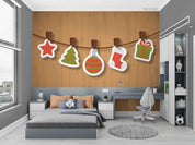 3D Cartoon Christmas Decorate Wall Mural Wallpaper SWW5147- Jess Art Decoration