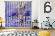 3D Landscape Oil Painting Curtains and Drapes LQH 186- Jess Art Decoration