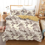 3D Hand Drawn Animal Bird Floral Quilt Cover Set Bedding Set Duvet Cover Pillowcases 30- Jess Art Decoration