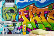 3D Abstract Colored Street Graffiti Wall Mural Wallpaper LQH 100- Jess Art Decoration