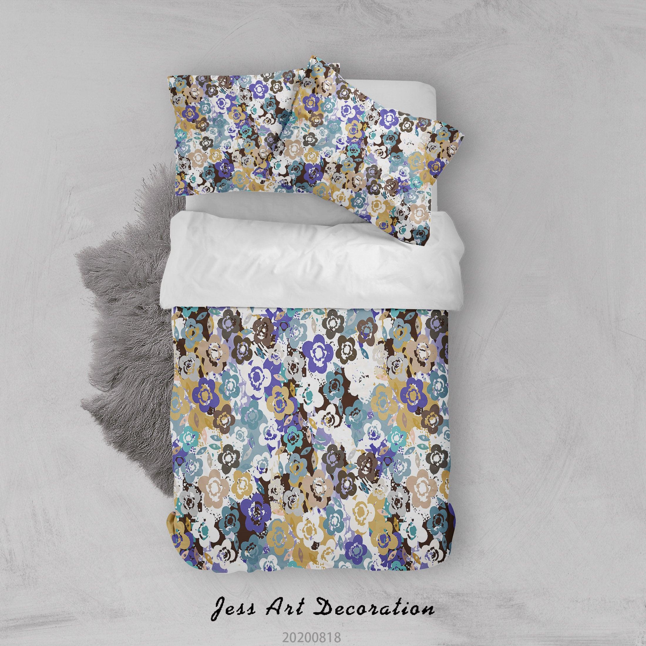 3D Abstract Colorful Floral Painting Quilt Cover Set Bedding Set Duvet Cover Pillowcases LXL- Jess Art Decoration
